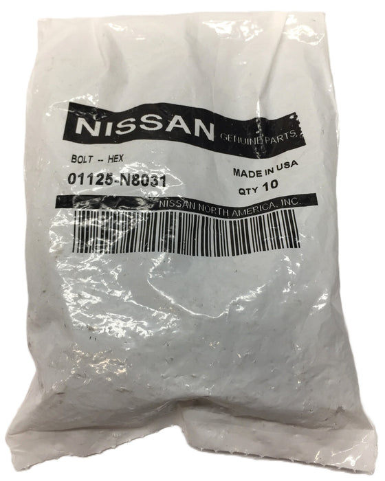 Nissan Group Hex Bolt Pack (10pcs) 01125-N8031 NOS