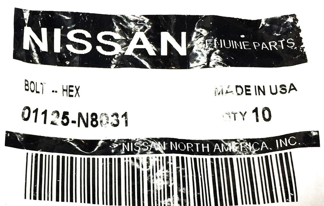 Nissan Group Hex Bolt Pack (10pcs) 01125-N8031 NOS