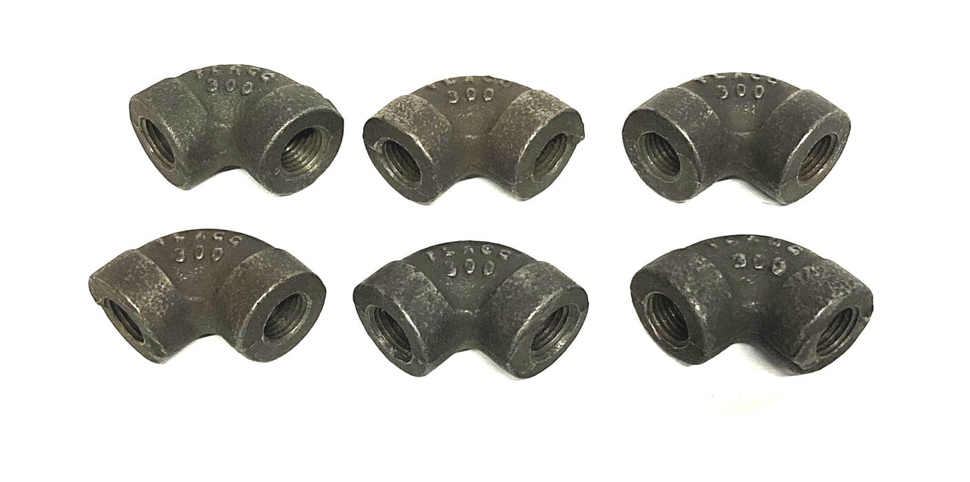 Flagg 90 Degree AAR 300 Female Threaded Elbow Fitting 1/4 Inch [Lot of 6] NOS