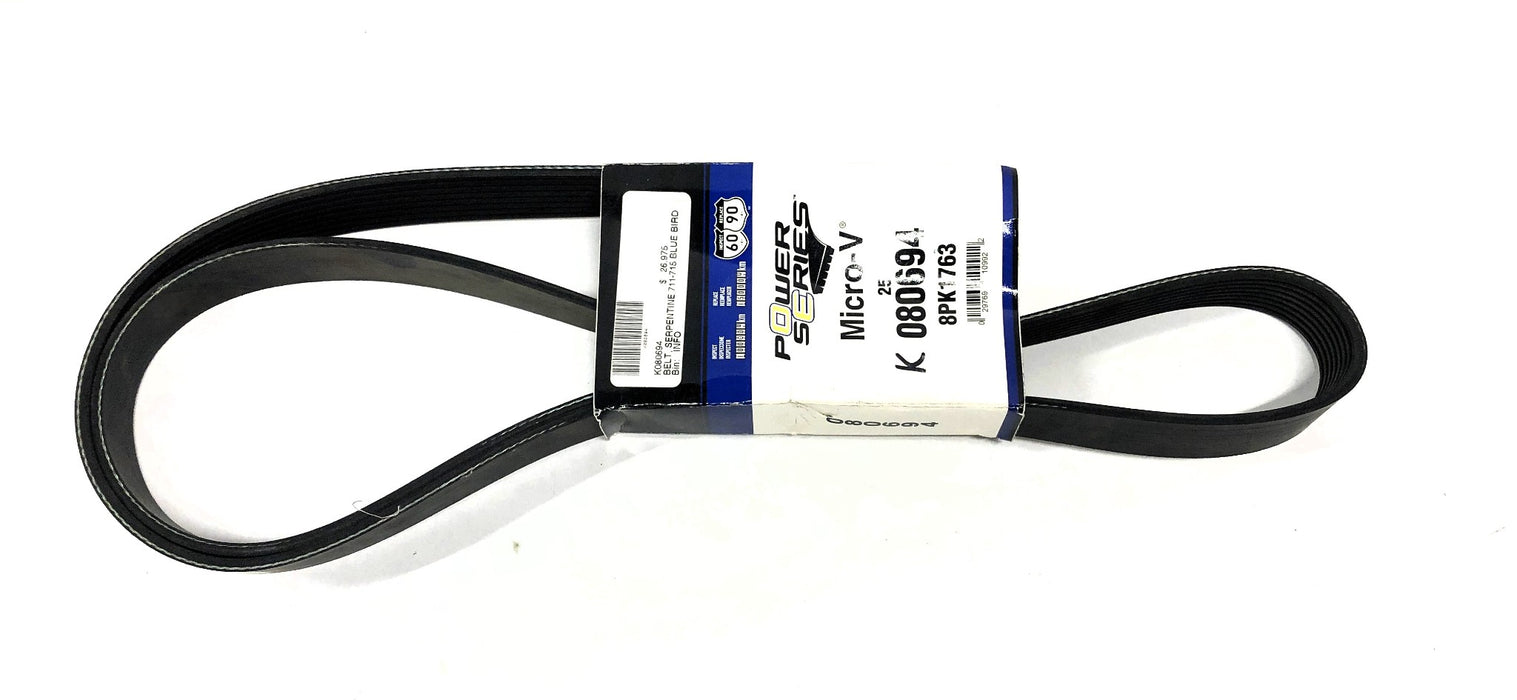 Gates Power Series Micro-V Serpentine Belt K080694 (8PK1763) NOS
