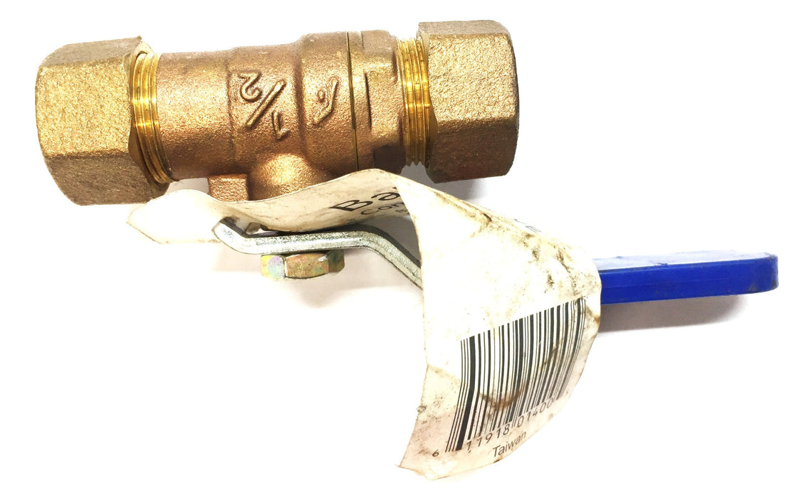 American Valve 1/2” Ball Valve Full Port Compression Ends T200C NOS