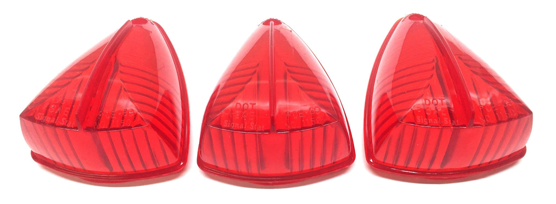 Signal-Stat Clearance Light Red Lens (No Screw) 1150 (8861/PCE69) [Lot of 3] NOS
