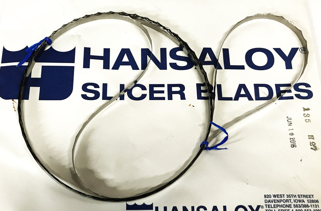 Hansaloy Bun Bread Slicer V-Tooth Blades 135-H27 [Lot of 7] NOS