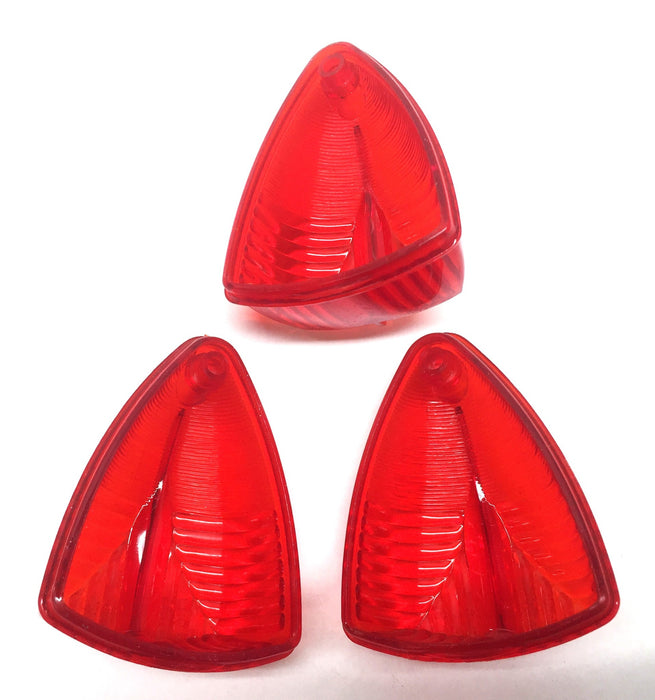 Signal-Stat Clearance Light Red Lens (No Screw) 1150 (8861/PCE69) [Lot of 3] NOS