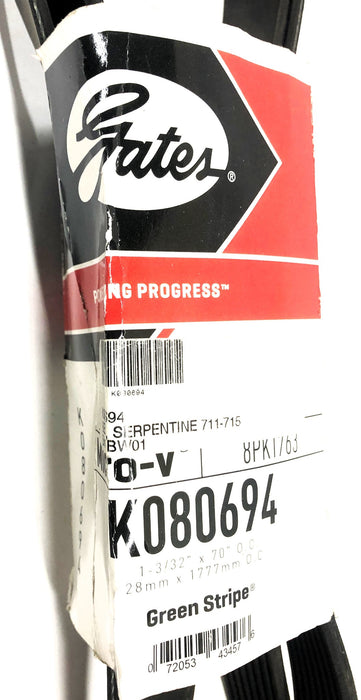 Gates Micro-V Green Stripe Serpentine Belt K080694 (8PK1763) NOS
