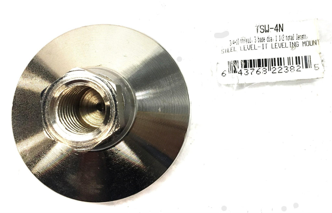Unbranded Steel 3/4"-10 Thread 3" Base Diameter Swivel Leveling Mount TSW-4N NOS
