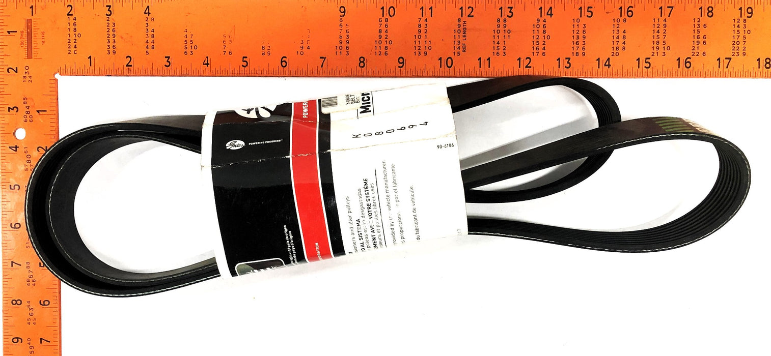 Gates Micro-V Green Stripe Serpentine Belt K080694 (8PK1763) NOS