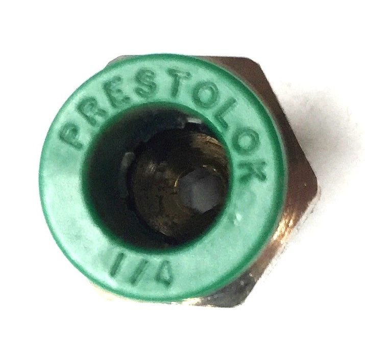 Prestolok Brass 1/4" P.T.C x 10-32 Threaded Air Line Fitting [Lot of 10] NOS