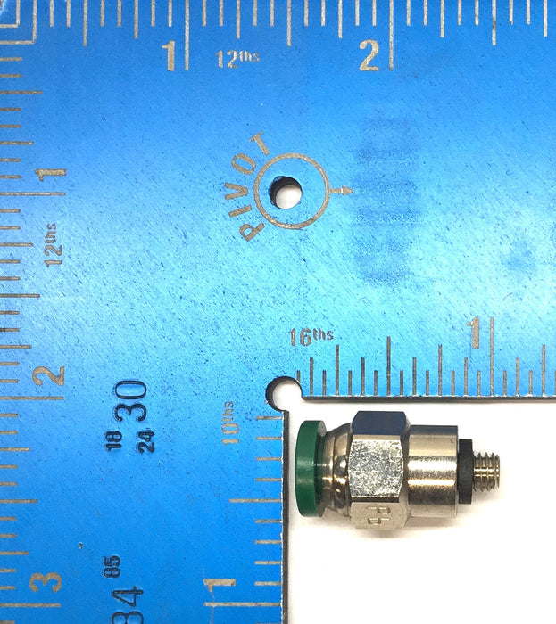 Prestolok Brass 1/4" P.T.C x 10-32 Threaded Air Line Fitting [Lot of 10] NOS