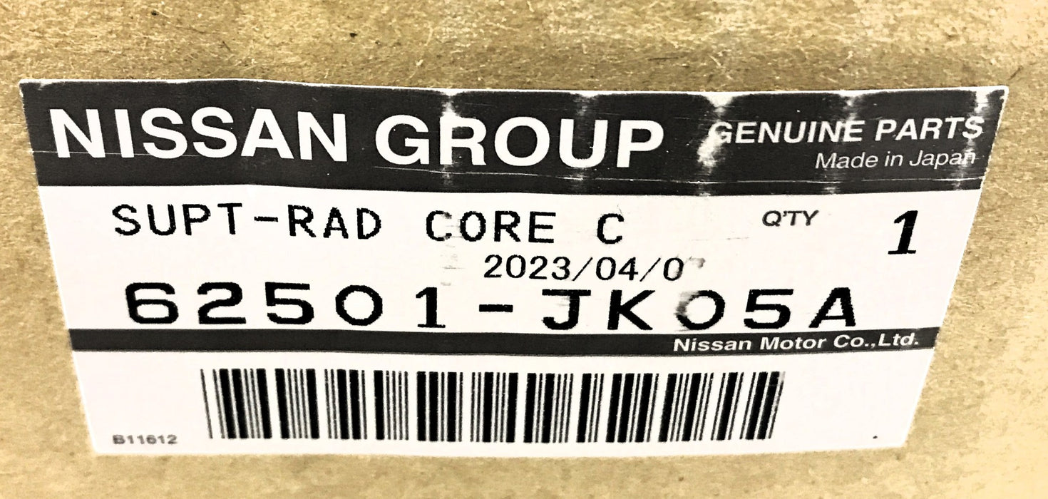 Nissan Radiator Core Support Bracket 62501-JK05A (NOS)