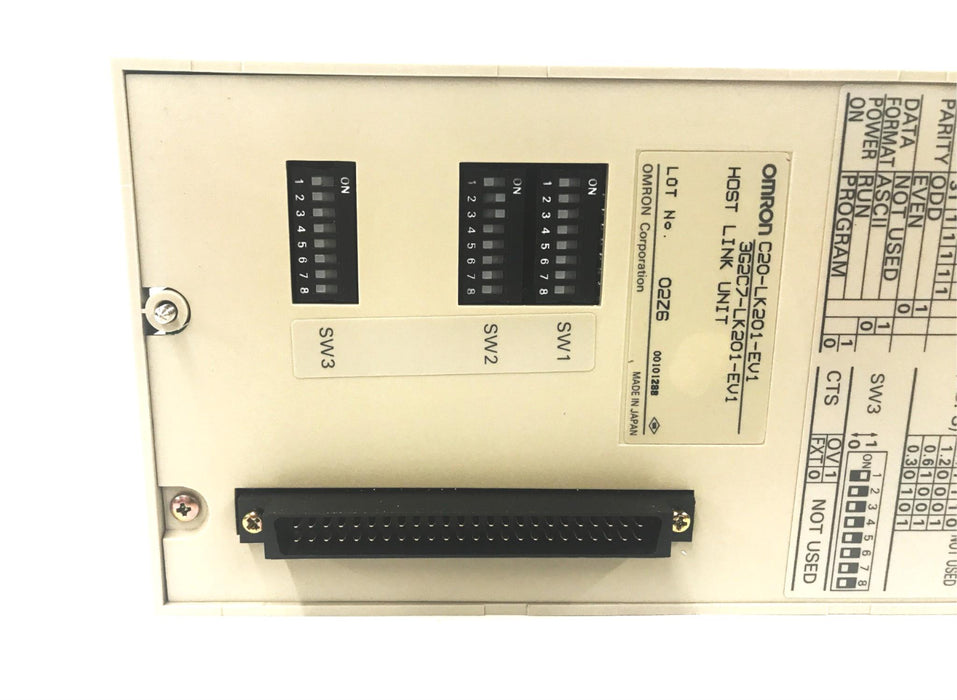 Omron Sysmac Programmable Controller Host Link C20-LK201-EV1 3G2C7-LK201-EV1 NOS