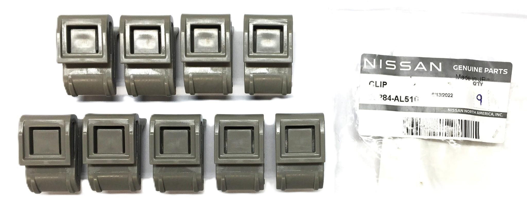 Nissan Group Bumper Cover Retainer Clip 85284-AL510 [Lot of 9] NOS