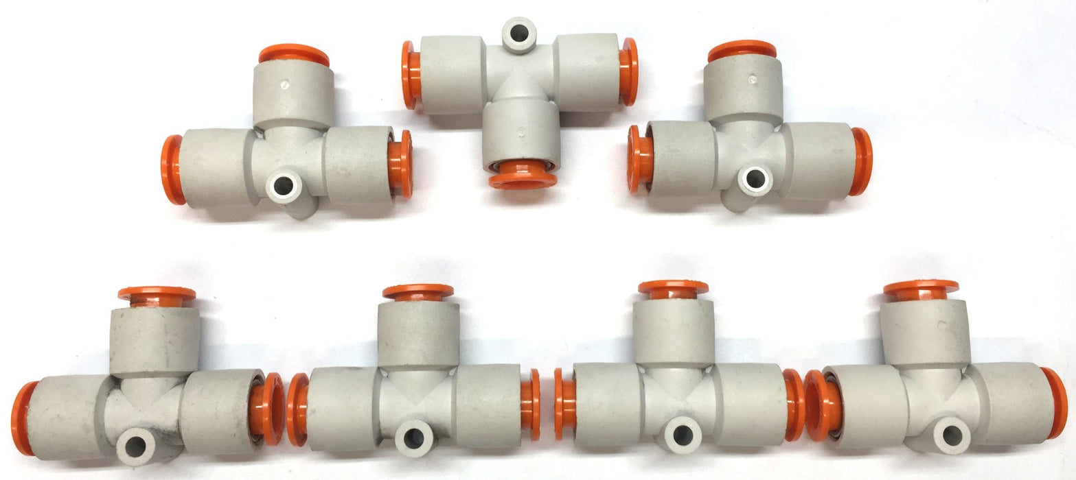 SMC Union Tee One-Touch Fitting 3/8" Push-to-Connect KQ2T11-00A [Lot of 7] NOS