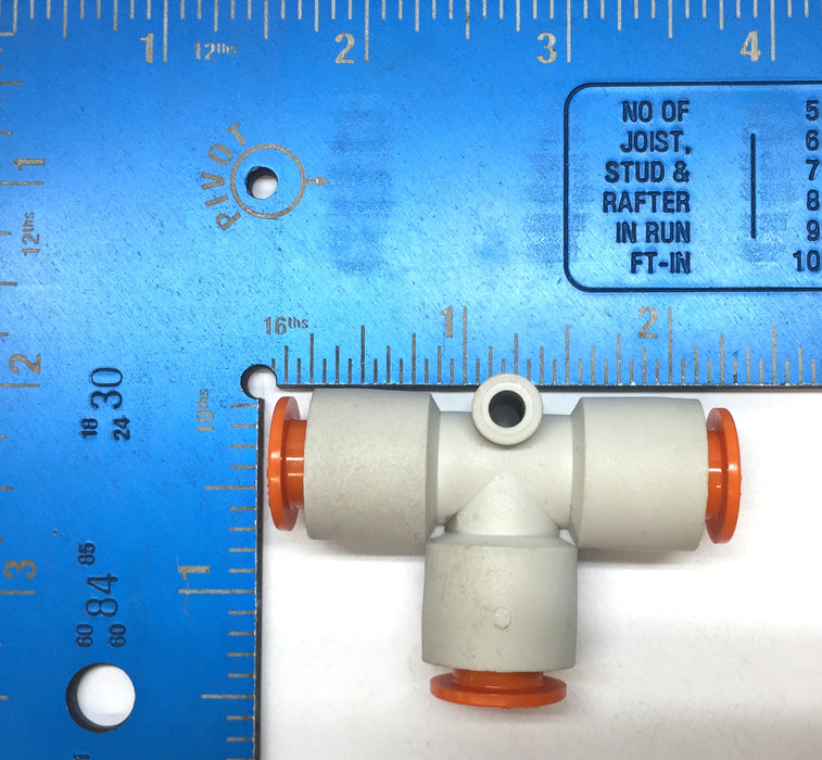 SMC Union Tee One-Touch Fitting 3/8" Push-to-Connect KQ2T11-00A [Lot of 7] NOS