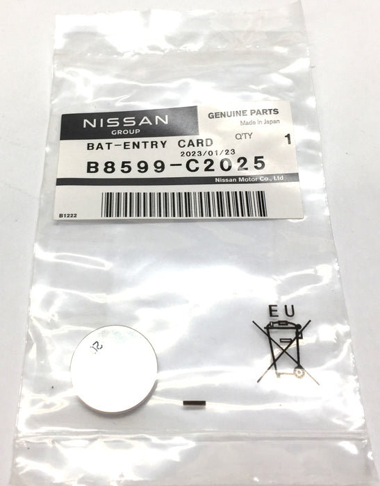 Nissan Group Entry Card Battery B8599-C2025 NOS