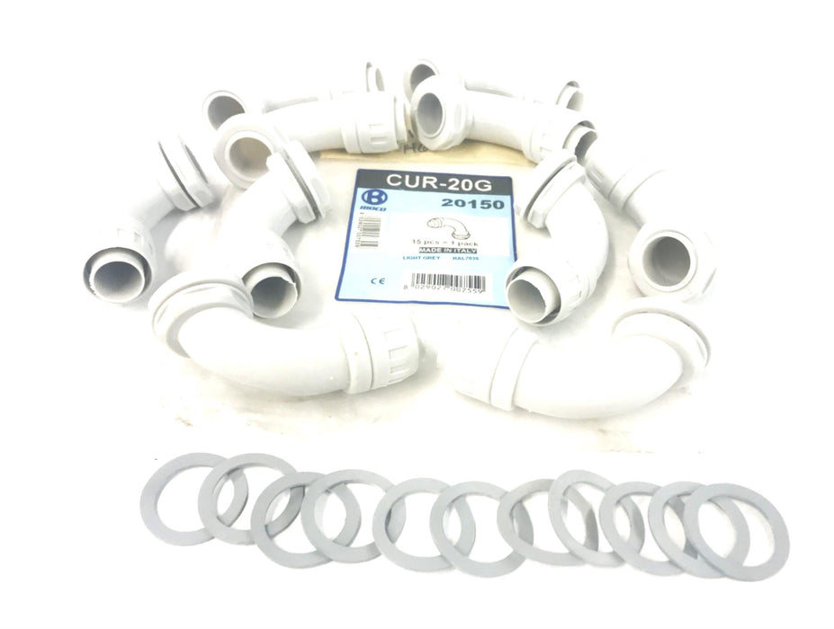 IBOCO 90 Degree Liquid Tight Fitting 3/4" Light Grey CUR-20G [Lot of 10] NOS