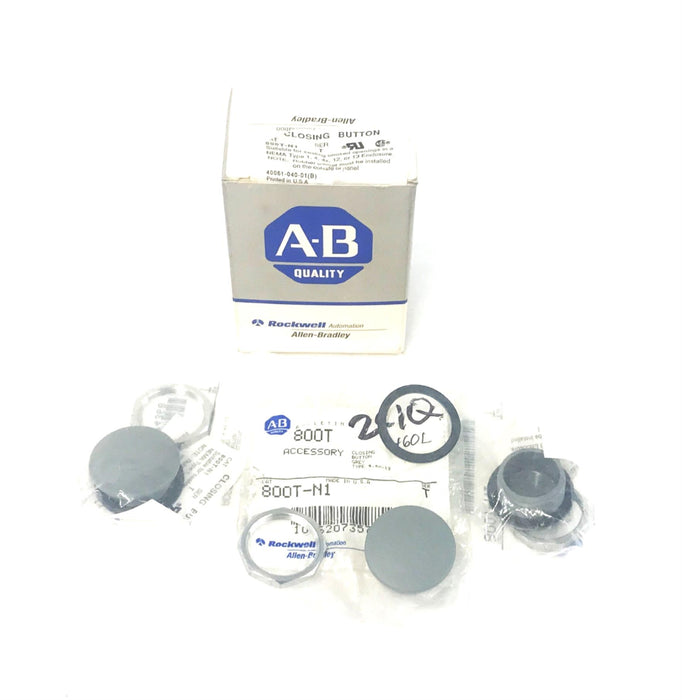 Allen-Bradley Closing Button Series T Grey Type 4, 4X, 13 800T-N1 [Lot of 3] NOS