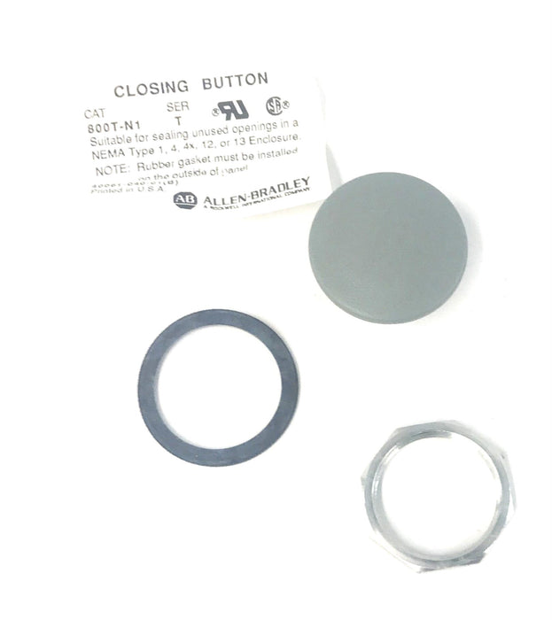 Allen-Bradley Closing Button Series T Grey Type 4, 4X, 13 800T-N1 [Lot of 3] NOS