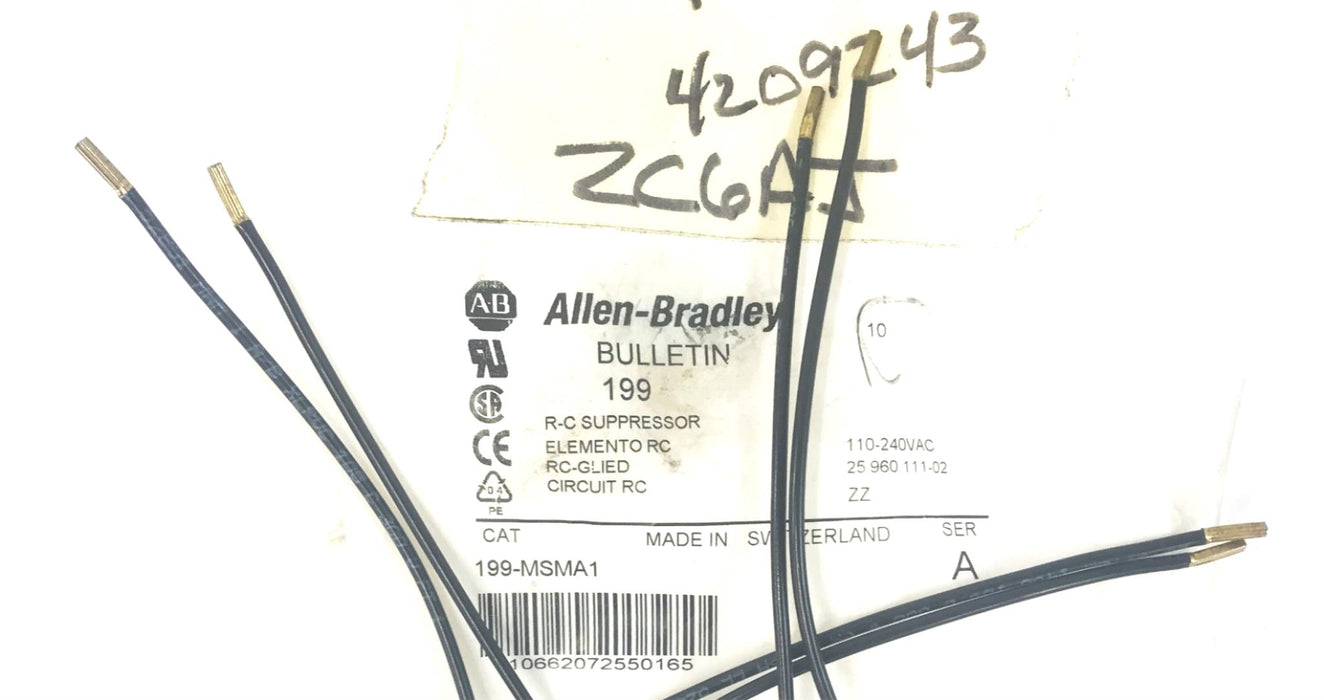 Allen-Bradley R-C Suppressor Series A 119-MSMA1 [Lot of 3] NOS