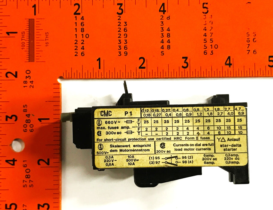 Cleveland Motion Control Thermal Overload Relay P1-18-27A NOS