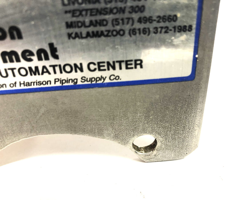Harrison Instrument Valve Mount Bracket 4X4 Inch USED