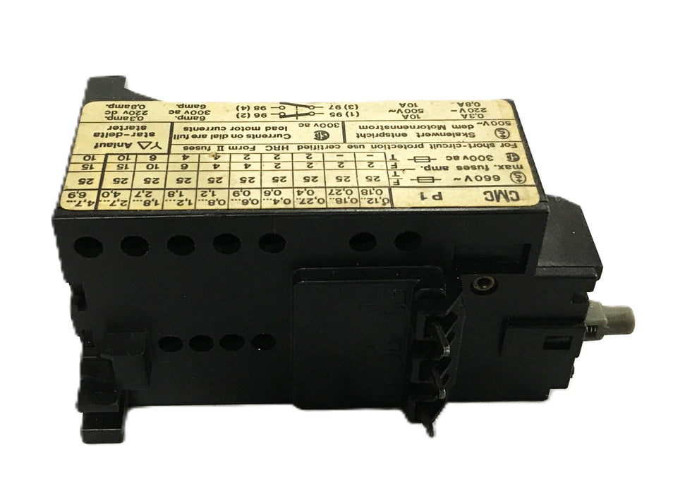 Cleveland Motion Control Thermal Overload Relay P1-18-27A NOS