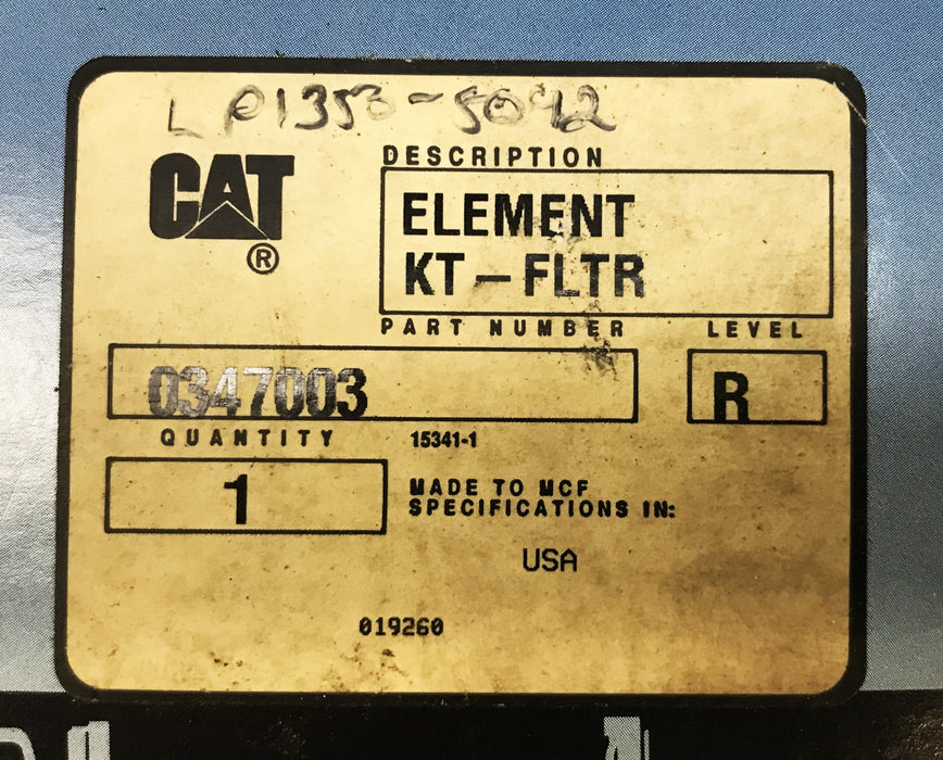 Caterpillar/MCF Hydraulic Filter Kit 347003 NOS