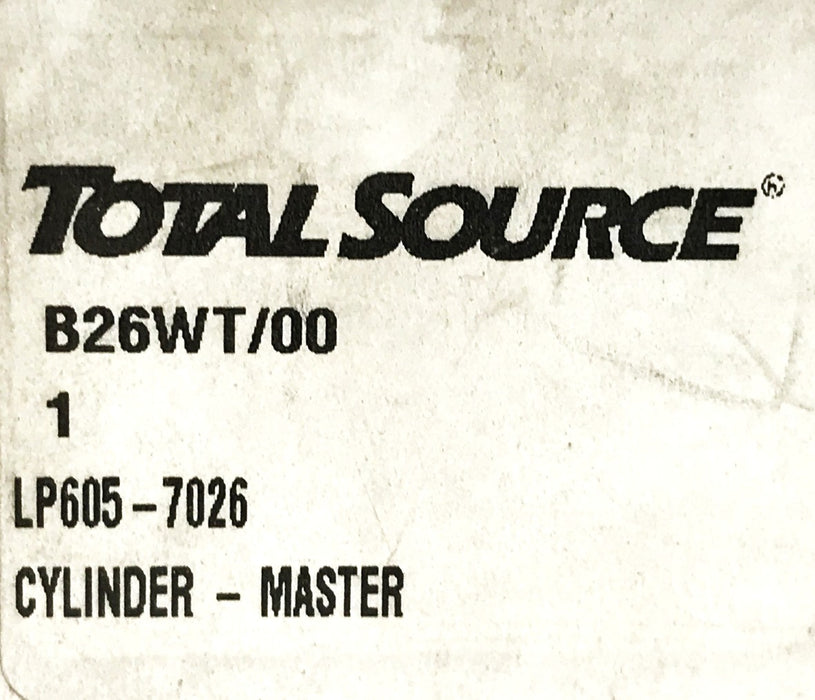 Total Source Forklift Master Cylinder LP605-7026 NOS