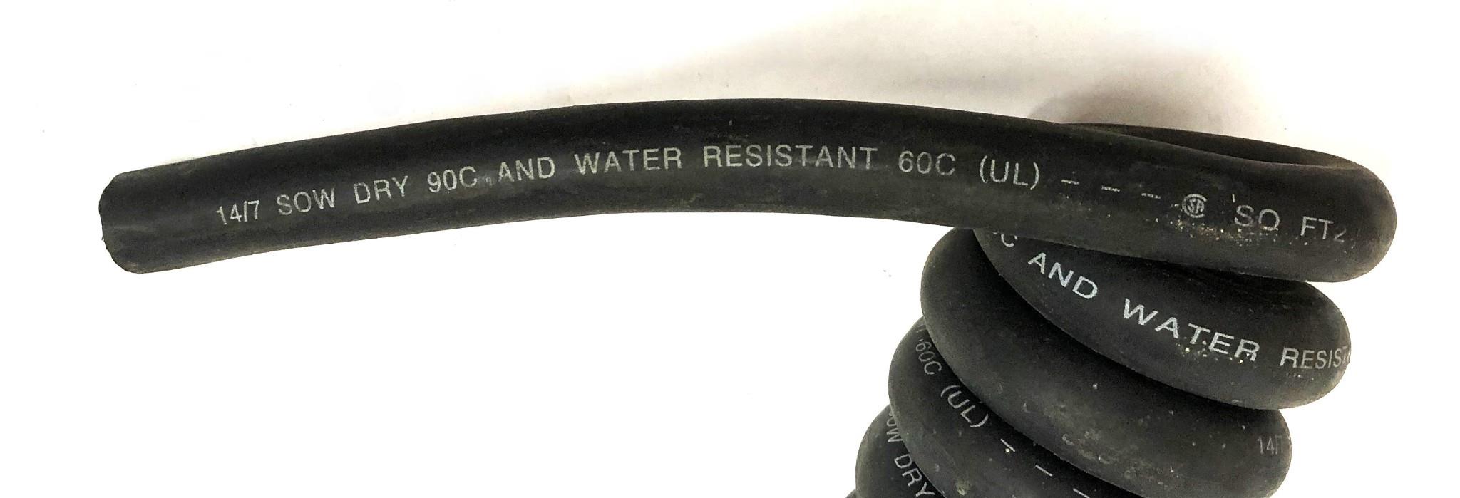 Unbranded 3 Foot SOW Dry 90C Water RES 60C FT2 Retractile Coil Cord 14/7 NOS