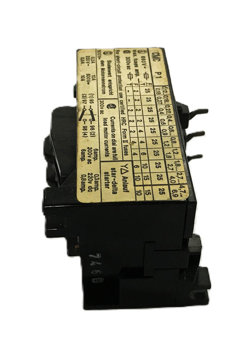 Cleveland Motion Control Thermal Overload Relay P1-18-27A NOS