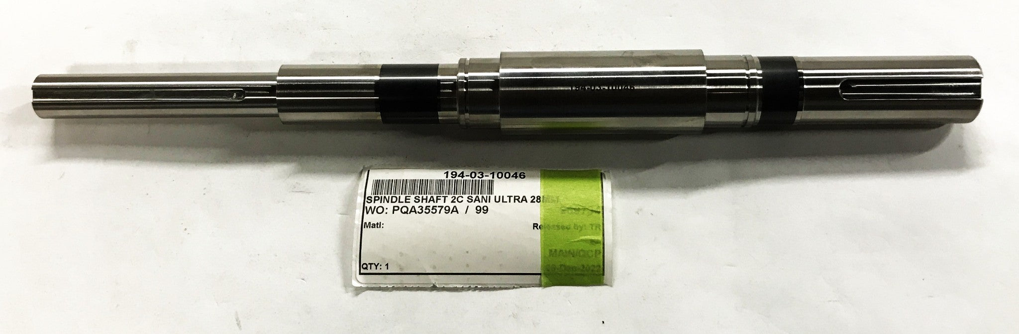 Sani Imports Stainless Steel 28mm Spindle Shaft 194-03-10046 NOS