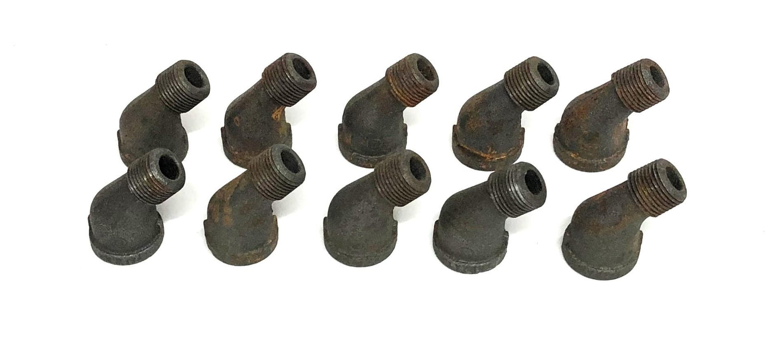 Unbranded 45 Degree Elbow Fitting 3/8 Inch [Lot of 10] NOS