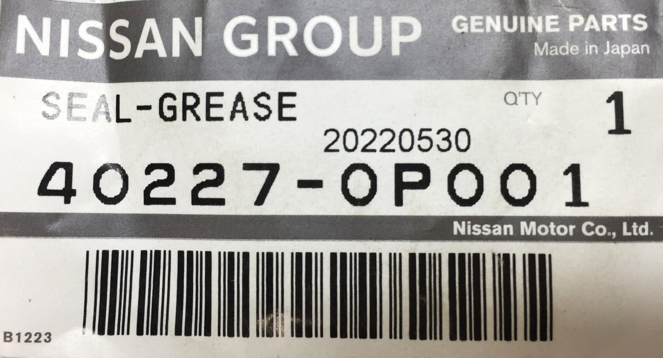 Nissan Group Grease Seal 40227-0P001 NOS