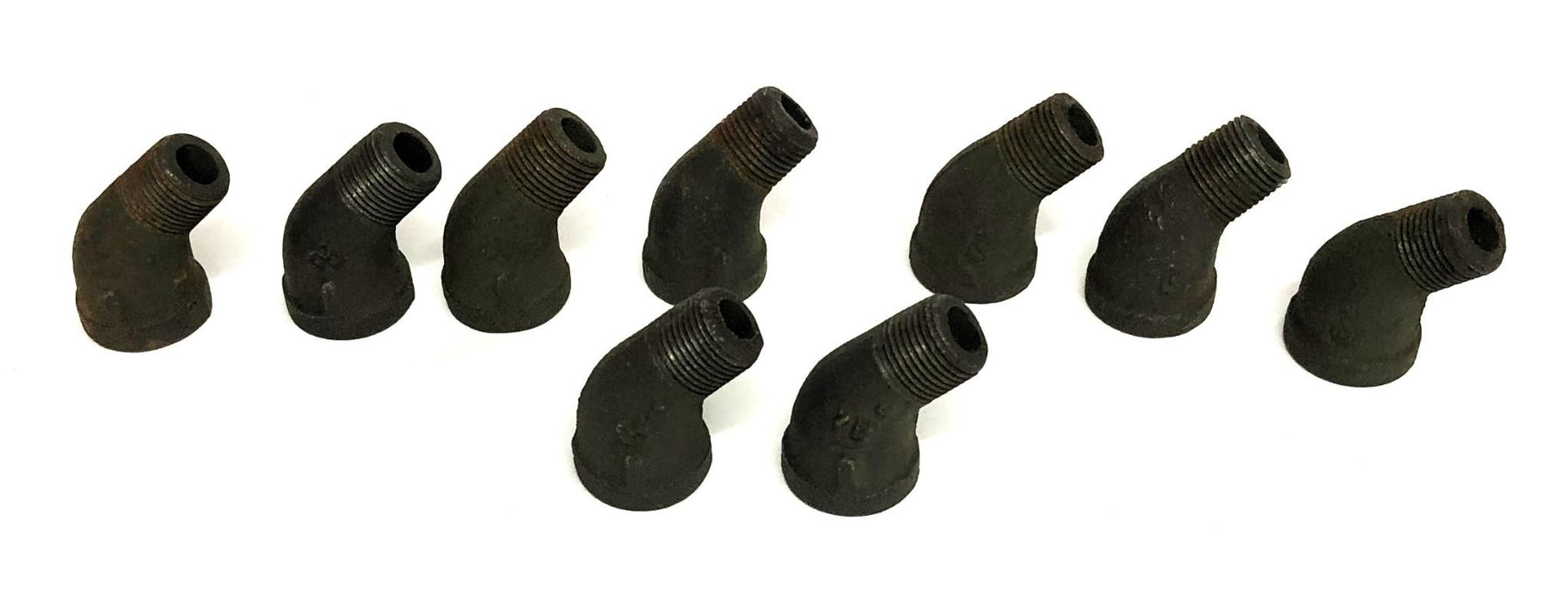 Unbranded 45 Degree Elbow Fitting 3/8 Inch [Lot of 9] NOS