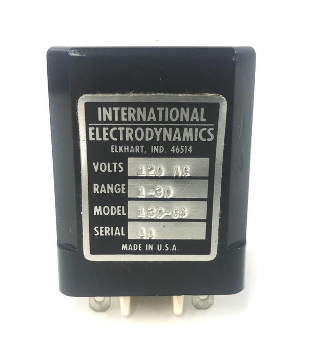 International Electrodynamics Relay 120 AC Range 1-30 130-CS NOS