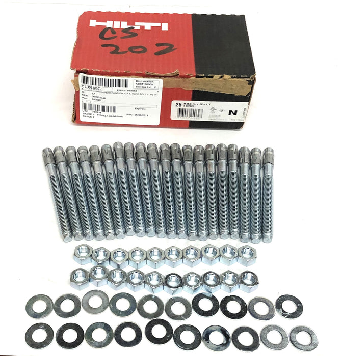 Hilti Concrete Expansion Anchor KB3-1/2x5-1/2 LT (282528) [Lot of 20] NOS