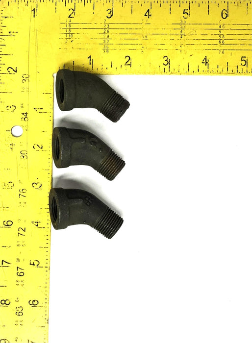 Unbranded 45 Degree Elbow Fitting 3/8 Inch [Lot of 9] NOS