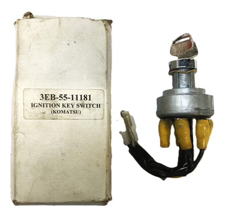 Komatsu Ignition Switch with 2 Keys 3EB-55-11181 NOS