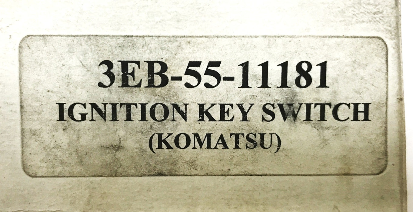 Komatsu Ignition Switch with 2 Keys 3EB-55-11181 NOS
