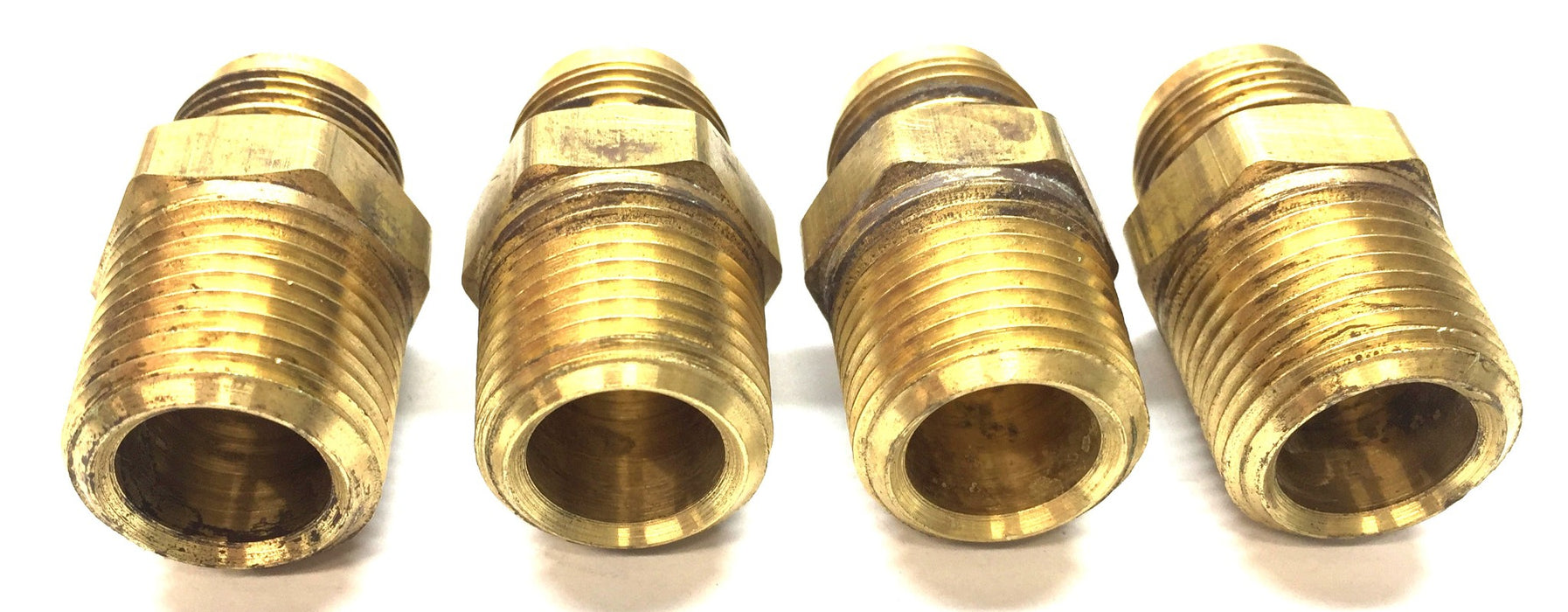 Unbranded Brass Compression Tube Union Fitting 3/4" x 3/4" [Lot of 4] USED