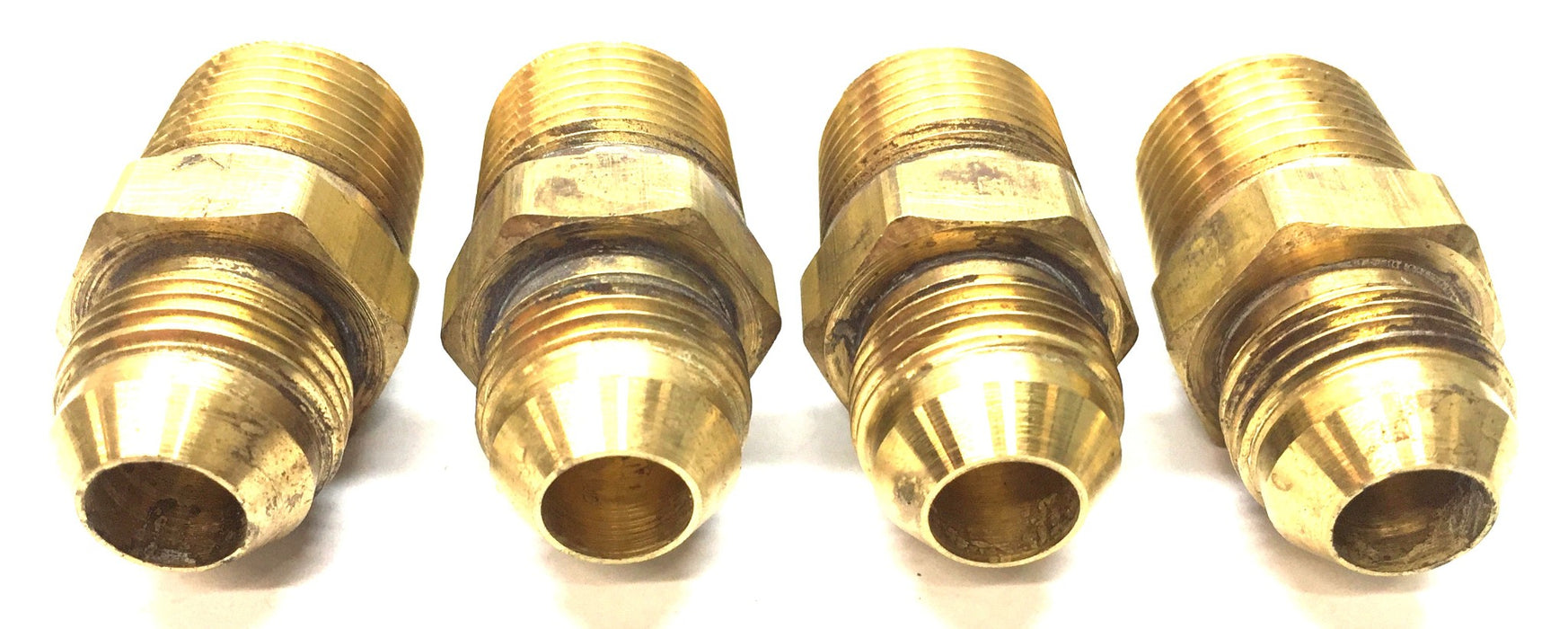 Unbranded Brass Compression Tube Union Fitting 3/4" x 3/4" [Lot of 4] USED