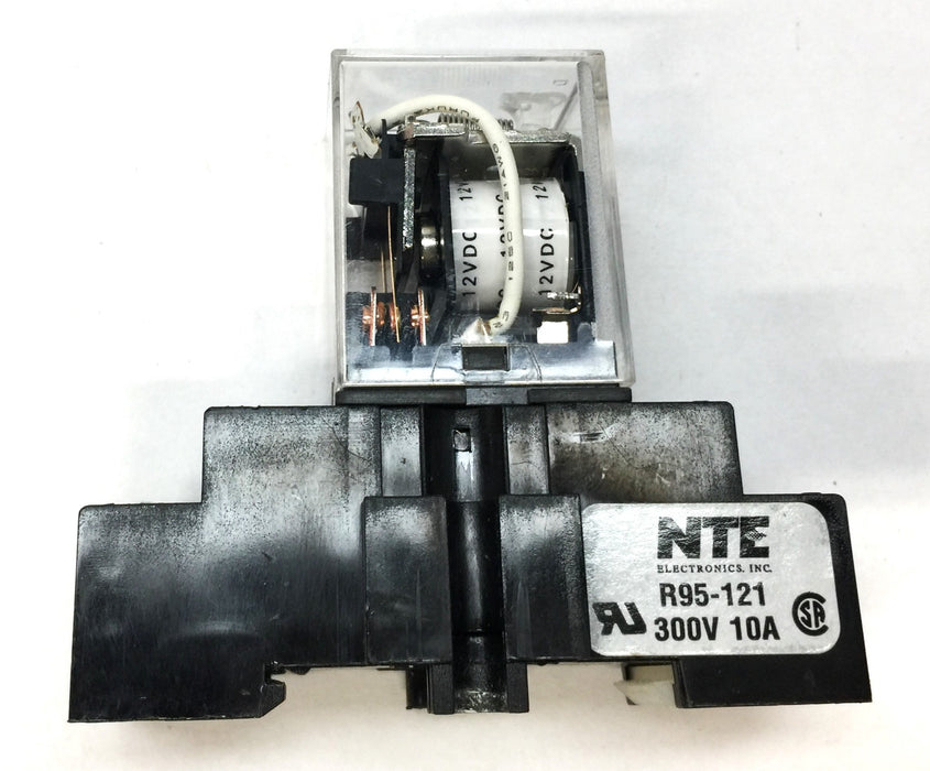 NTE 12VDC/240V Coil Base and Relay R14-11D10-12 (R95-121) NOS