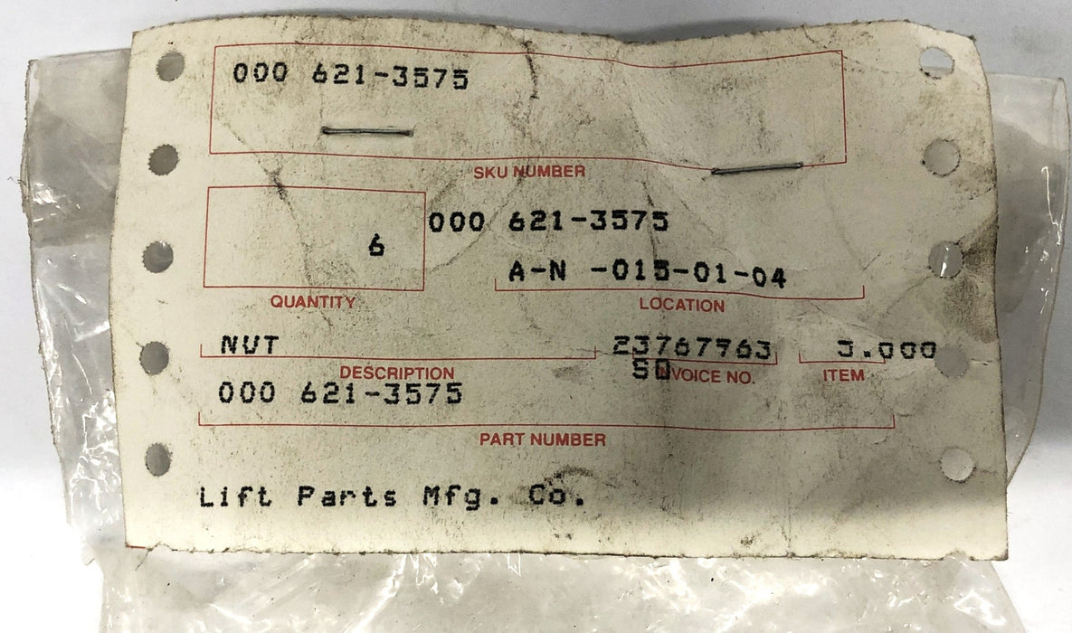 LPM Forklift Nut 621-3575 [Lot of 2] NOS