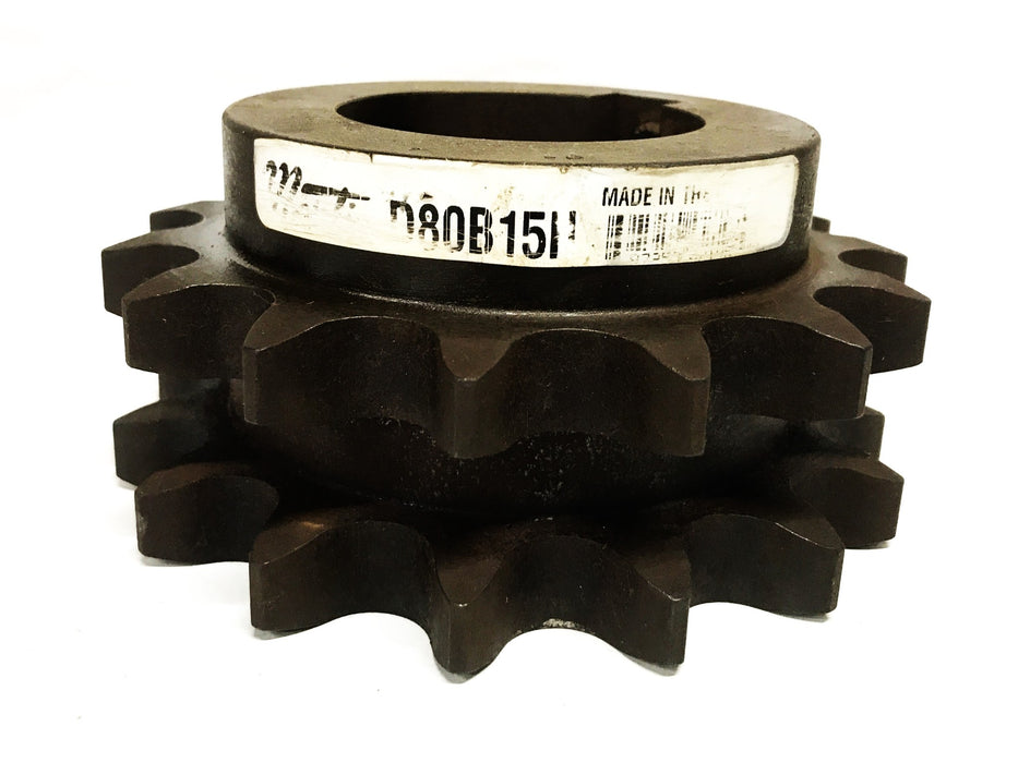 Martin 15-Tooth Double Roller Chain Sprocket D80B-15H NOS