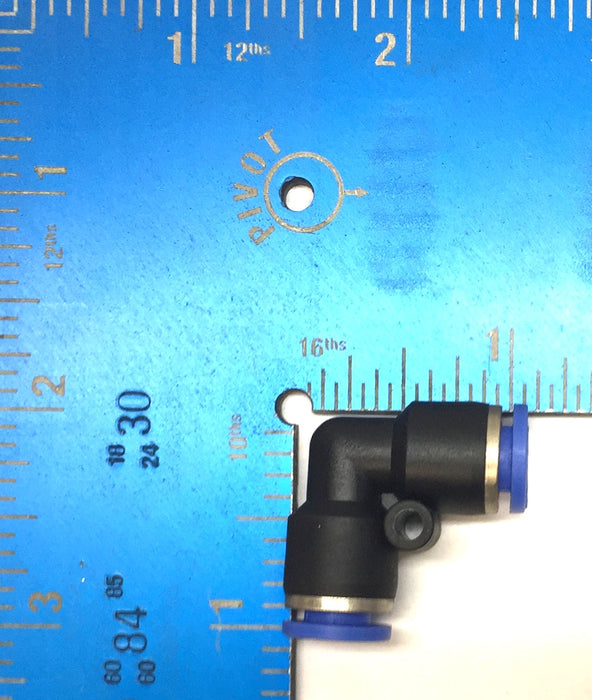 Unbranded 1/4" 90-Degree Push-To-Connect Elbow Pneumatic Fitting [Lot of 22] NOS