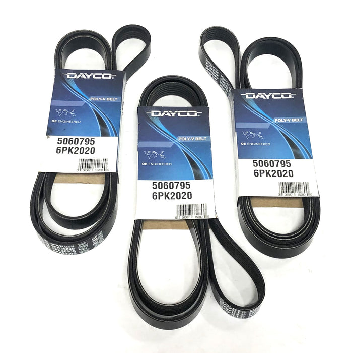 Dayco Poly-V Serpentine Belt 5060795 (6PK2020) [Lot of 3] NOS