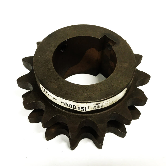 Martin 15-Tooth Double Roller Chain Sprocket D80B-15H NOS