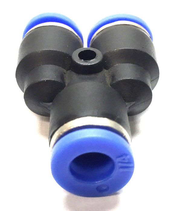 Unbranded 1/4" Quick Push-To-Connect Pneumatic "Y" Fitting [Lot of 10] NOS
