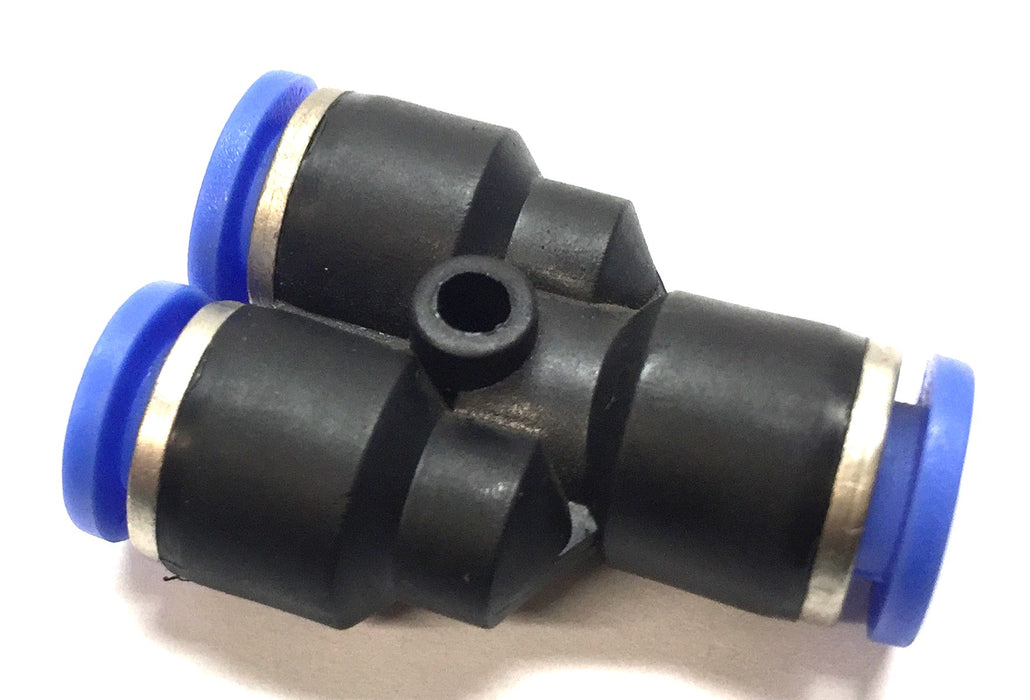 Unbranded 1/4" Quick Push-To-Connect Pneumatic "Y" Fitting [Lot of 10] NOS
