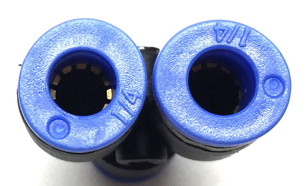 Unbranded 1/4" Quick Push-To-Connect Pneumatic "Y" Fitting [Lot of 10] NOS